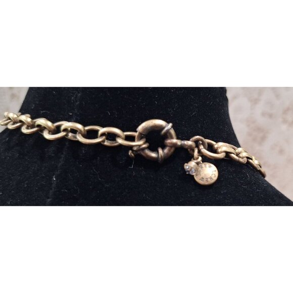 EUC J. Crew Vintage-Inspired Gold-Tone Crystal Floral Statement Necklace - Picture 6 of 7